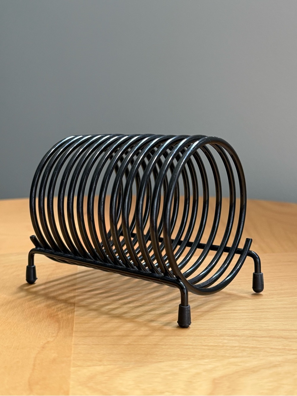 Vintage Black Spiral Coil Letter Card Mail Document Holder Desk Office Decor